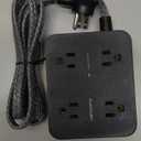 Power Strip Surge Protector, HANYCONY 8 Outlets with 4 USB Charging Ports(2 USB C), 3 Side Outlet Extender with 5 Ft Extension Cord, Flat Plug, Wall Mount, Desk Charging Station for Home Office ETL