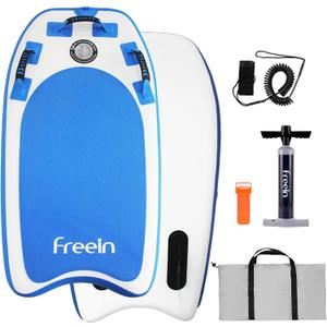 Freein Body Board Inflatable, Surfboards BodyBoards for Beach River, Foldable Design for Easy Storage and Transport, 40" x 21" x 4"