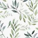 Green Peel and Stick Wallpaper,17.5"x 118"Sage Olive Leaf Contact Paper,Modern Botanical Greenery Wall Paper For Bathroom Bedroom Cabinet Vinyl Waterproof Removable Farmhouse Dorm Renter Friendly