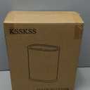 KSSKSS 1.8 Gallons Small White Bathroom Trash Can with Lid, Slim Bathroom Garbage Bin, Removable Liner Bucket, Dog Proof Trash Can with PopUp Lid for Bedroom,Toilet