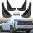 KEWISAUTO Mud Flaps Splash Guards for Dodge Challenger 2015-2023, Front Rear Mud Splash Guards Kit Heavy Duty Molded for Dodge Challenger 2015-2023(4PCS, Without Fender Flares)