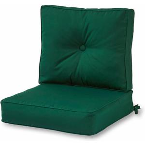 Greendale Home Fashions Outdoor Sunbrella Premium Deep Seat Cushion, 2 Piece Set, Canvas Forest