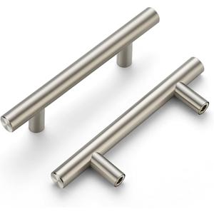Ravinte 50 Pack 5" Cabinet Pulls Brushed Nickel Stainless Steel Kitchen Drawer Cupboard Pulls Cabinet Handles 5" Length with 3" Hole Center