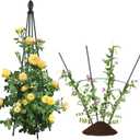 AlisisFores 2 Pack Garden Trellis for Climbing Plants, Garden Trellis Rustproof Plastic Coated Metal Plant Support for Vegetables, Vines and Rose Bushes