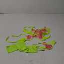 Kaei&Shi Floral Embroidered, Underwire, G-String, Garter Belt, 4 Pieces Lingerie (0-2) XS
