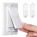 2 Light Switch Guard Cover, Baby Proof Wall Switch Cover Guard for Rocker Light Switch Protects Your Lights or Circuits from Being Accidentally Turned On or Off (White)