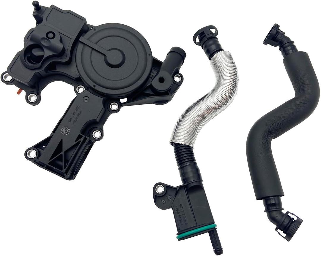 06H103495A PCV Valve Oil Separator Engine Crankcase Vent Valve Compatible for Select Audi & VW Models - A3 A4 A5 Q5 TT Beetle CC Jetta Passat Tiguan 1.8 2.0 TSI (Black)