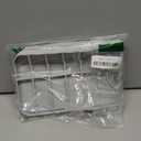 17.7'' Folding Faucet Mat for Kitchen Sink Splash Guard[7 Slope Fast Self-draining][Snap Lock Fit] Kitchen Sink Faucet Mat Splash Guard Kitchen Sink Area Water Splash Guard Behind Faucet Draining Mat (Light Gray)