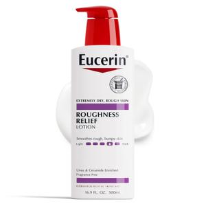 Eucerin Roughness Relief Body Lotion for Extremely Dry, Rough Skin, Urea Enriched Body Moisturizer, 16.9 Fl Oz Bottle Eucerin Roughness Relief Body Lotion for Extremely Dry, Rough Skin, Urea Enriched Body Moisturizer, 16.9 Fl Oz Bottle