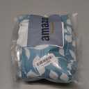 misaya Round Fitted Tablecloth with Elastic Edge, 100% Waterproof Oil Proof Plastic Table Cover, Vinyl Flannel Backed Tablecloth Fits 36"-44" Round Tables for Dinner, Outdoor, Picnic, Blue Leaves