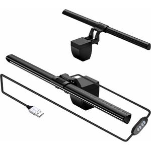 Computer Monitor Light Bar, LED Screen Light Bar for Workspace, Dimmable Monitor Lamp, Button Control Monitor Lamp for Desk/Office/Home/Game, for Eye Caring