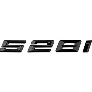 528i Emblem Decal Car Numbers Letters Decal Plating Badge 3D Metal Style Fit for 528i Accessories Black