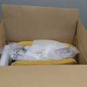 DUMOS Office Desk Chair, Modern Rolling Vanity Swivel Task Chairs with Wheels, Comfortable Back Seat Armless for Home, Bedrooms, Office, Study, Adults, Make-up, Dressing Room, Yellow