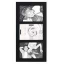 Malden 3-Opening Collage Frame, Displays Three 5x7 Pictures, Black