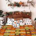 Luxury Fall Throw Blanket for Couch - Super Soft Flannel Autumn Blanket with Pumpkins Maple Leaves Gnomes Buffalo Check Plaid Patterns, Cozy Lightweight Throw for Sofa, Bed, Living Room, 40"x30"