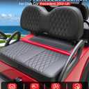 Premium Golf Cart Front Seat Replacement Cushion for Club Car Precedent, Club Car Seat Cushion Assembly Kit - Bottom Cushion & Backrest, Black (Without Armrest)