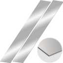 2 Pcs 304 Stainless Steel Sheet Metal Gap Filler Trim Strip (30"x 3"x 0.04" Thickness)Brushed Metal Finishing Sheet for Home Kitchen Tools