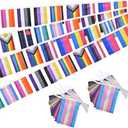 Pack of 2, Lebei 2 Pack Progress Gay Pride Flags Banner Bunting Rainbow LGBTQ Intersex Garland String Decorations 40Feet 30Flags 5x8 Inch