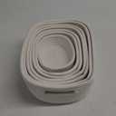 7 Piece Cotton Rope Woven Basket Set - Small Basket for Baby Nursery, Pets, Montessori, Dog & Cat Toy Boxes, Bathroom Organization Bins (White)