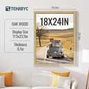 18x24 Poster Frame, Oak Wood, 3 Pack, Gallery Wall Hanging