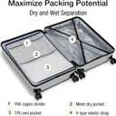 KYME Large Suitcases with Wheels Hardshell 28 Inch Luggage TSA Approved Big Checked Luggage Durable Travel Rolling Suitcase Women Men Silver Grey