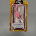 Phone Case with Ring Stand Strap Lanyard Cute Girls Women Soft Silicone Shockproof Protection Cover - Rose Butterfly ﻿
