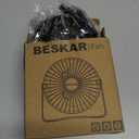 BESKAR USB Small Desk Fan, Portable Fans with 3 Speeds Strong Airflow, Quiet Operation and 360°Rotate, Personal Table Fan for Home,Office, Bedroom - 3.9 ft Cord