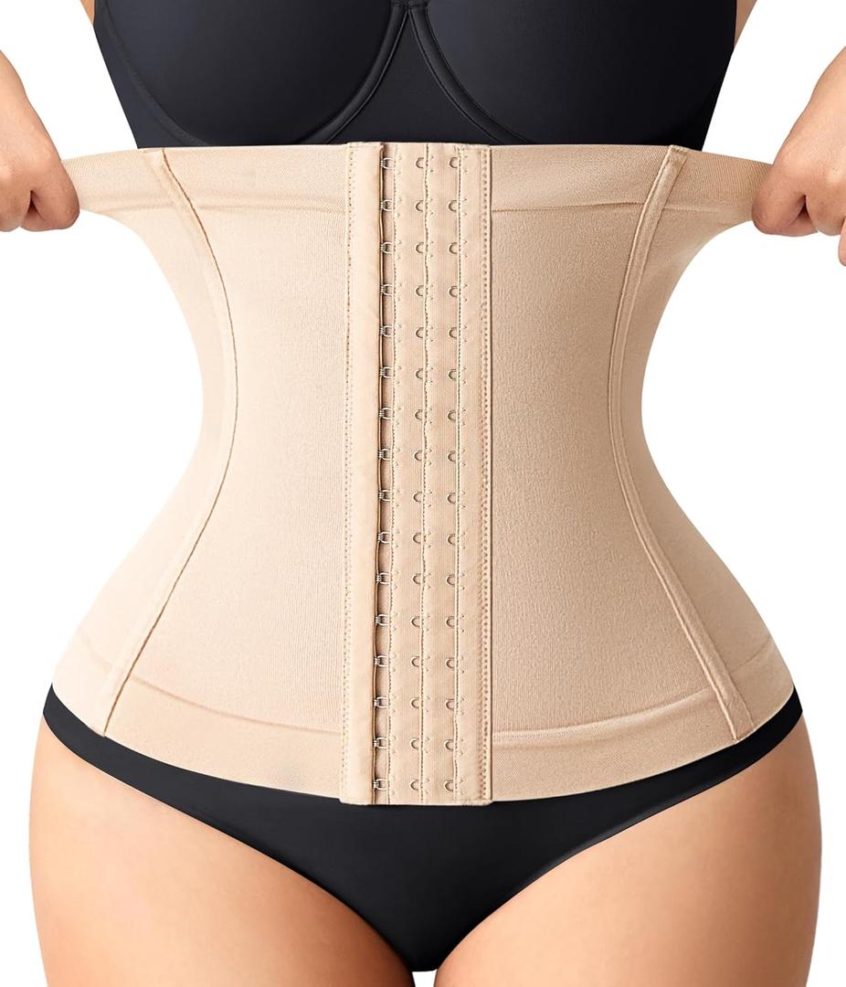Nebility Waist Trainer for Women Faja Postpartum Corset Shapewear Tummy Control Waist Cincher Body Shaper, S