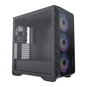 Montech AIR 903 MAX, E-ATX Mid Tower Case, High Airflow, 3X 140mm ARGB PWM & 1x 140mm PWM Fans Pre-Installed, Tempered Glass Side Panel, Mesh Front, Type-C, Support 4090 GPUs, Black