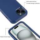 2 x for iPhone 15 Plus Case, 3 in 1 Heavy Duty Drop Protection Full Body Rugged Shockproof/DustProof, Military Protective Tough Durable Cover Case for iPhone 15 Plus 6.7 inch (Seablue)