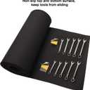 CASOMAN Professional Tool Box Liner, Drawer Liner, Shelf Liner, 18 inch(Wide) x 24 feet (Long), Non-Slip, Black, 7.1"W x 16.3"L