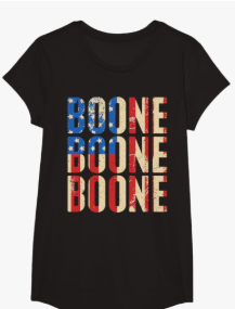 Boone Family Name I Love Boone Personalized Vintage US Flag T-Shirt