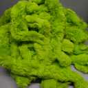 WILLBOND Christmas Faux Fur Ribbon Trim Winter Tree Garland Artificial Furry Stripe Accessory Holiday Faux Fur Fabric Roll Garland for Xmas Party Sewing Costume Trimming(Green,3 Inch X 60 ft)