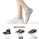 Black No Show Socks Womens 4 pairs Cotton Low Cut Tube Socks Anti Slip Casual Sports Shoes Short Size 6-9 9-12