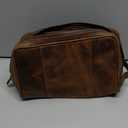 ELIZO Premium REAL Leather Toiletry Bag for Men Dopp Kitt Hanging Mens Toiletry Large TSA Toiletries Bag Shaving Grooming Bag Organizer