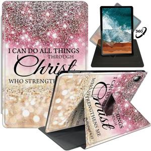 FUYOCWE for Fire HD 10 Tablet Case (13th Generation,2023 Release, 10.1"), 360 Degree Rotating Swivel Stand Flip Smart Cover for Amazon Kindle Fire HD 10 13th Gen-I can do All Things Through Christ