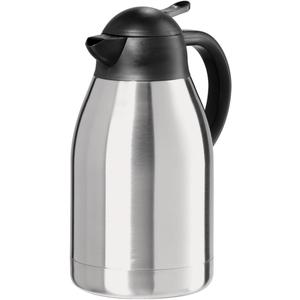 OGGI Catalina 68oz Stainless Steel Thermal Coffee Carafe- Double Walled Vacuum Container w/Press Button Top, Insulated Coffee Carafe, Thermos Carafe, Coffee Urn, Hot Beverage Dispenser, 2 Liters
