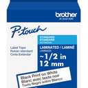 Brother Genuine TZe231~1/2 Black Print on White Label Tape. Each: 0.47 in x 26.2 ft (12 mm x 8 m)