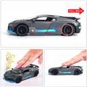 1:32 Bugatti Toy Car Divo Metal Model Diecast Cars with Light and Sound Pull Back Toy Cars for Boys Kids Gift (Divo-Grey)