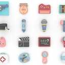 16Pcs Doljabi Set for Boy Symbolic Zhuazhou Set Items Birthday Presents Cartoon 1st Birthday Traditional Doljanchi Baby Toys Korean Ceremony Party Games Korean Decorations