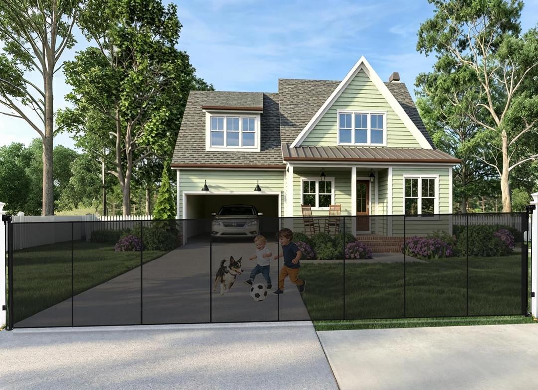 240" Retractable Baby Gates Extra Wide for Large Opening, 41" Extra Tall Retractable Dog Gate Pet Gates, Long Child Safety Mesh Gate with Fiberglass Rods for Stairs, Doorways, Hallways, Indoor/Outdoor