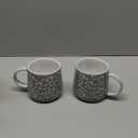 2 Pack HAONUO 15 oz Ceramic Coffee Mug Gray Embossed Dog Design Cup, Cute Cartoon Puppy Mug for Coffee, Tea, Milk or Cocoa, Animal Lover Gift for Home, Office or Pet Owners