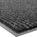 Notrax 109 Industrial Door Mat, 4' x 6' Large Entrance Mat, Heavy Duty Commercial Rug for Businesses, Welcome Lobbies, Garage, and Mudroom, Made in the USA, Charcoal Black, Brush Step 109S0046CH
