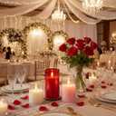 VIHOSE 3 Pack Flameless LED Pillar Candles, Real Wax Flickering Battery Operated Candles, 3"x4" 5" 6", Wedding Decorations, Table Centerpieces, Bridal Shower & Reception Decor