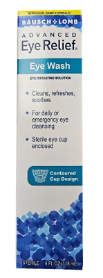 Bausch + Lomb Advanced Eye Relief, Maximum Redness Reliever and Lubricant Eye Drops, Soothes Burning & Irritated Dry Eyes, Moisturizes & Comforts, 0.5 Fl Oz 1 pcs