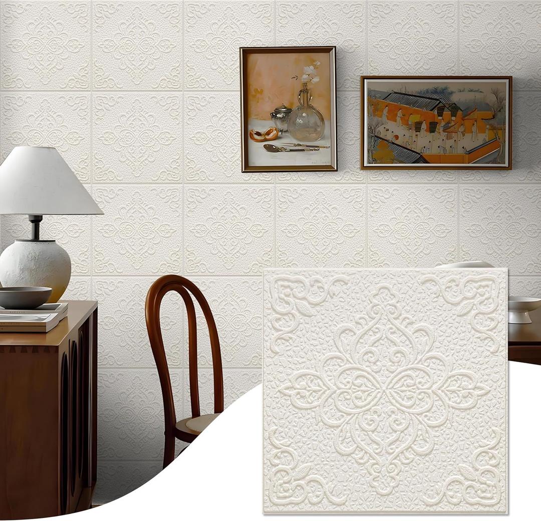 Alow Peel and Stick Ceiling Tiles, Waterproof 3D Ceiling Tile,Self Adhesive for Kitchen,Dining Room,Bedroom(13.8in x 13.8in,16pcs) (Vintage Vine)