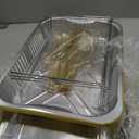 Maxcheck 4 Sets Disposable Chafing Dishes Buffet Set Chafer Wire Racks Buffet Stand Kit Dish Serving Trays Food Warmer Catering Supplies Included Serving Utensils and Stand (Large)