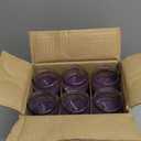 Bulk 6 Pack Purple 7 Day Candles in Glass Jar  Paraffin Wax, Clean Burning Unscented | Large & Tall Devotional Prayer Pillar Candles for Home, Memoria, Spells, Long Lasting