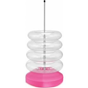 MorningRo Pool Float Storage Rack Pool Float Holder Stainless Steel Equipment Holder Water Filling Base Portable Scalable Outdoor Rack for Swimming Outdoor Storage(13 x 78 in,Pink)