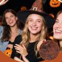 Halloween Witch Hat for Women - Themed Party Headwear Accessory (Brown)